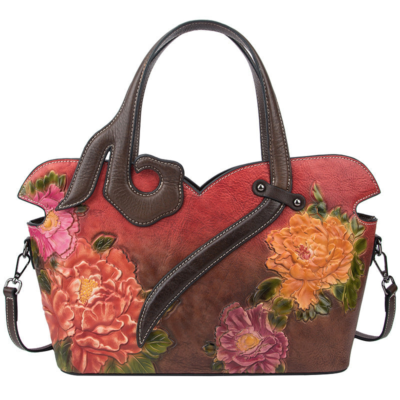 Pearl™ | Floral Leather Handbag