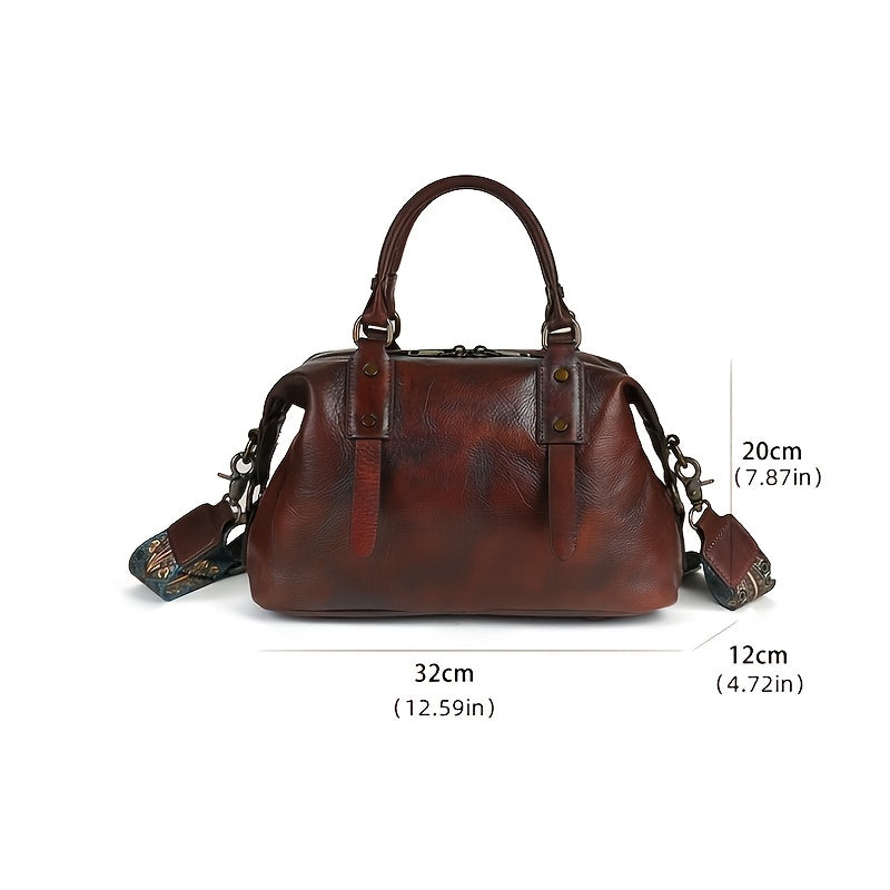 Vivian™ | Doctor-Style Leather Bag