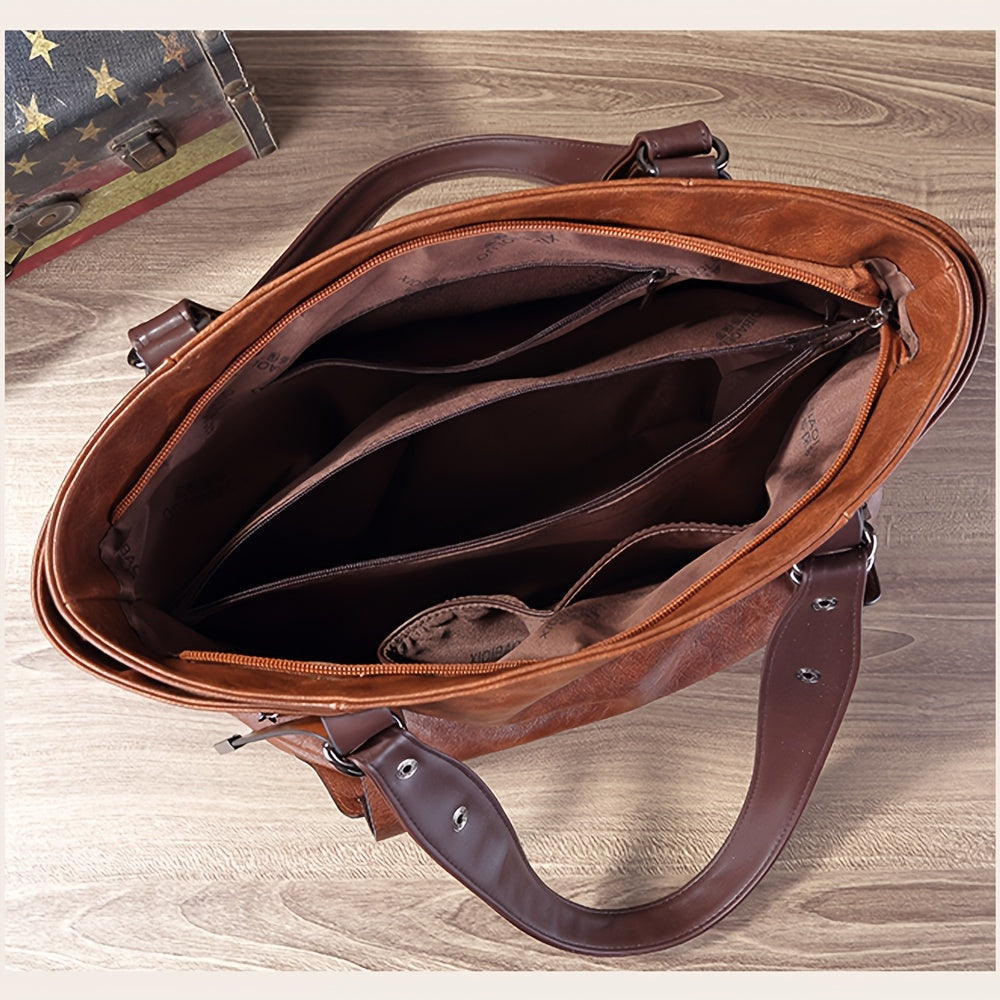 Beatrice™ | Classic Leather Shopping Bag