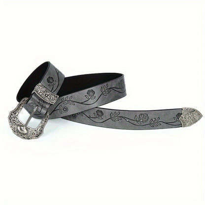 Patricia™ | Carved Square Buckle Belt