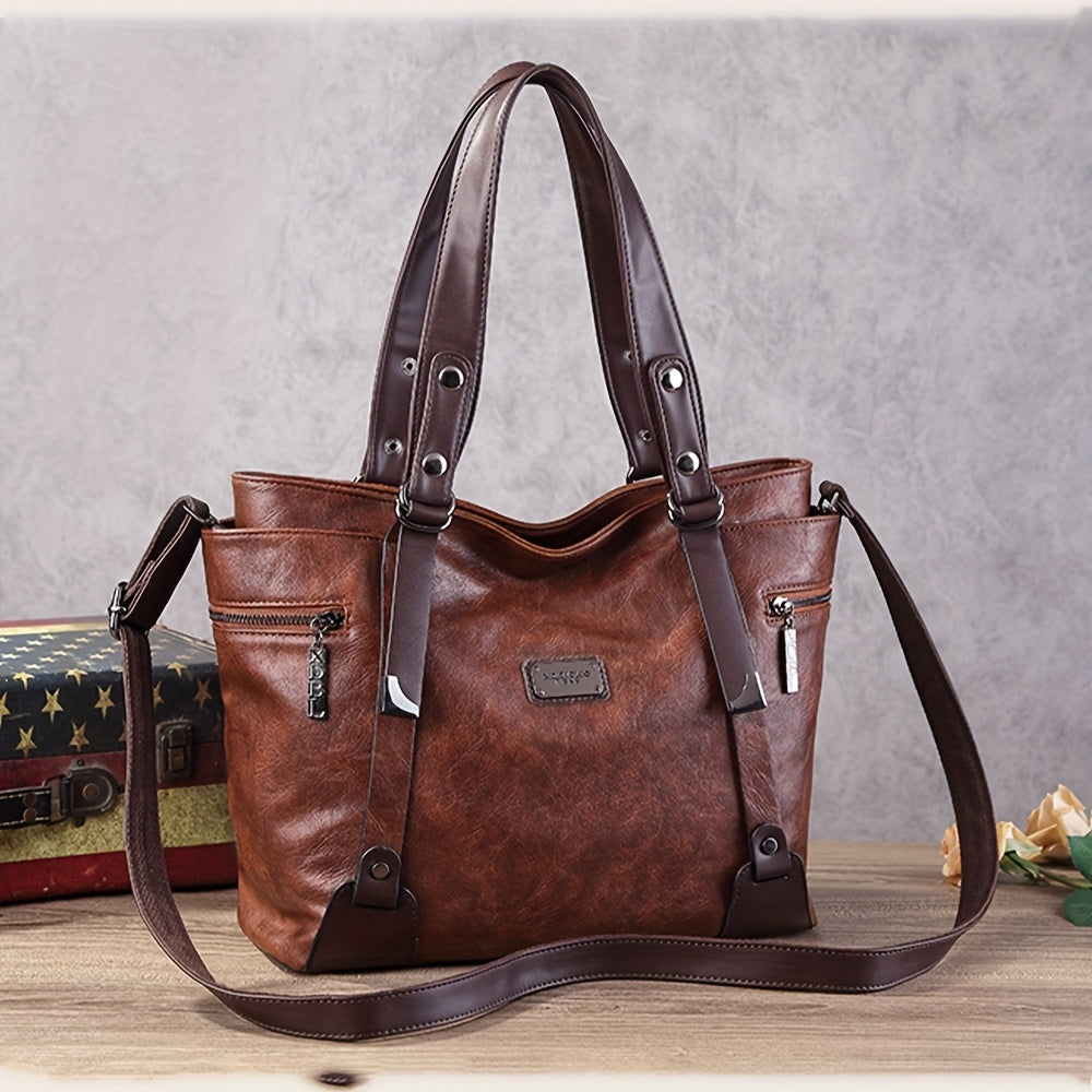 Beatrice™ | Classic Leather Shopping Bag