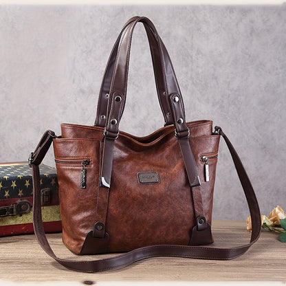 Beatrice™ | Classic Leather Shopping Bag
