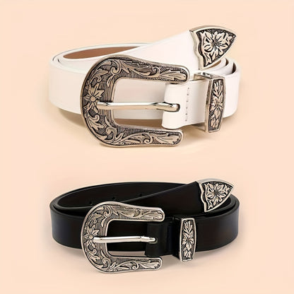 Katherine™ | Vintage Carved Buckle Belt