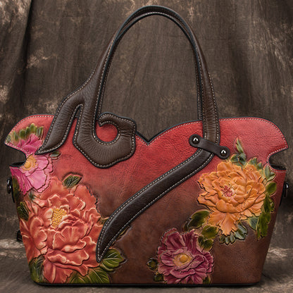 Pearl™ | Floral Leather Handbag