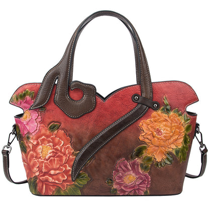Pearl™ | Floral Leather Handbag