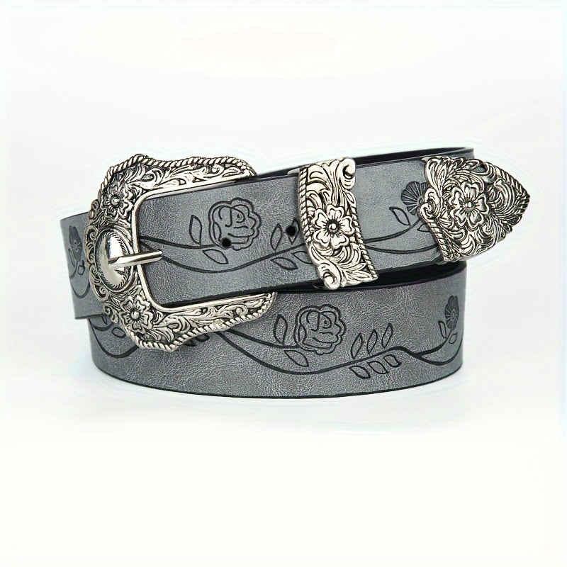 Patricia™ | Carved Square Buckle Belt