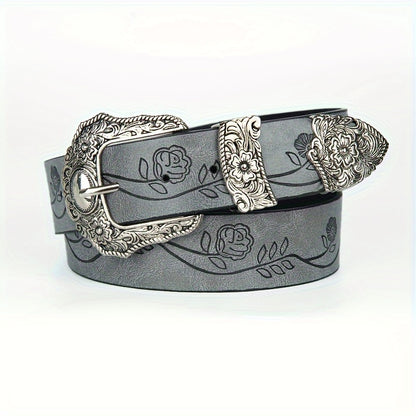 Patricia™ | Carved Square Buckle Belt