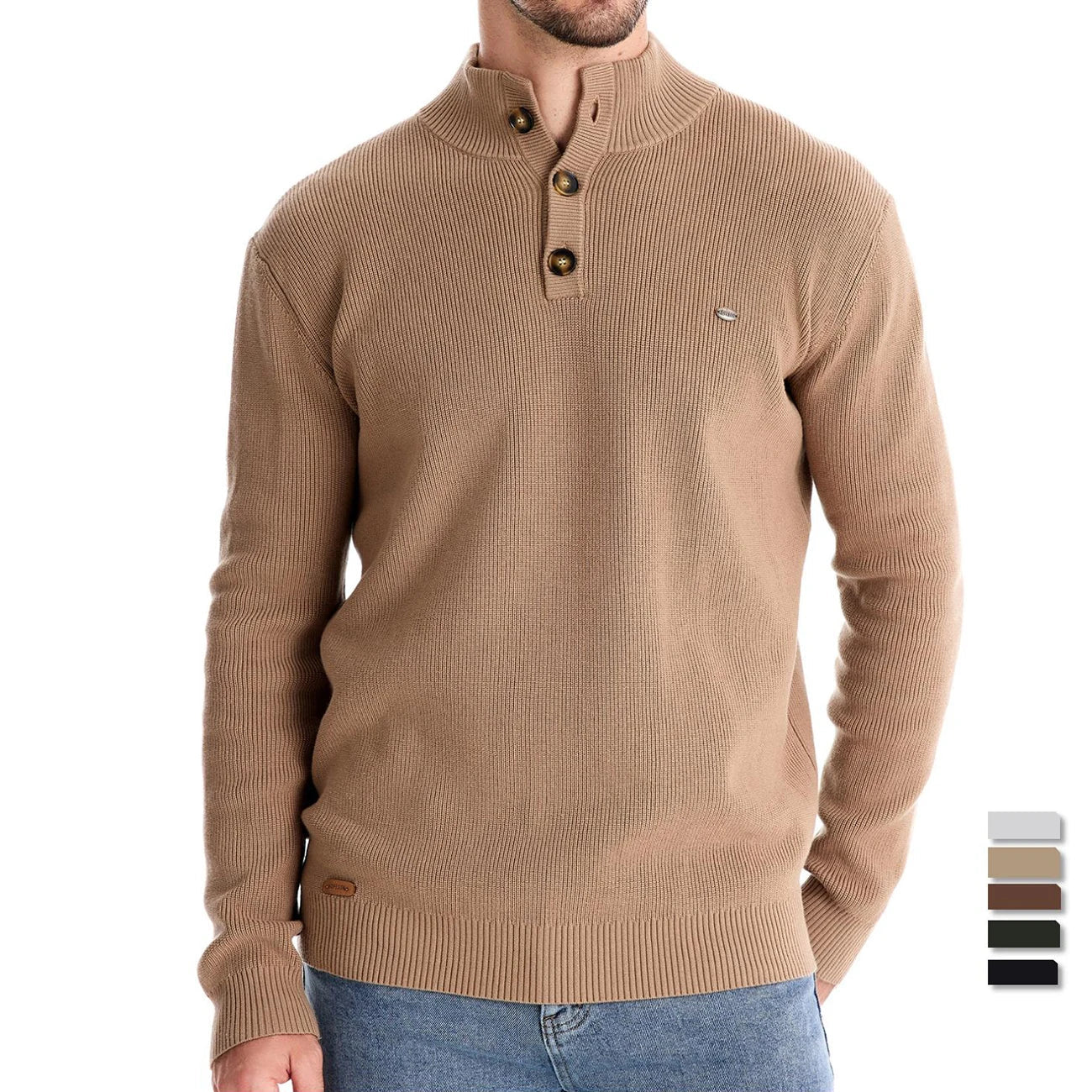 Damien™ | Elegant High Neck Sweater 1