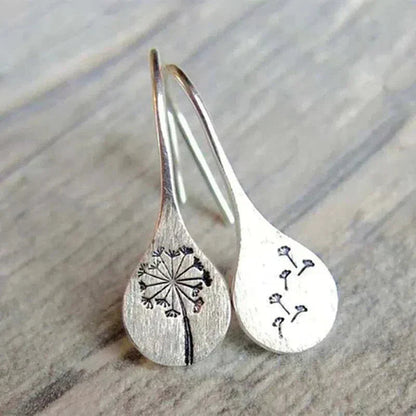 Flora™ | Silver Dandelion Leaf Earrings 0