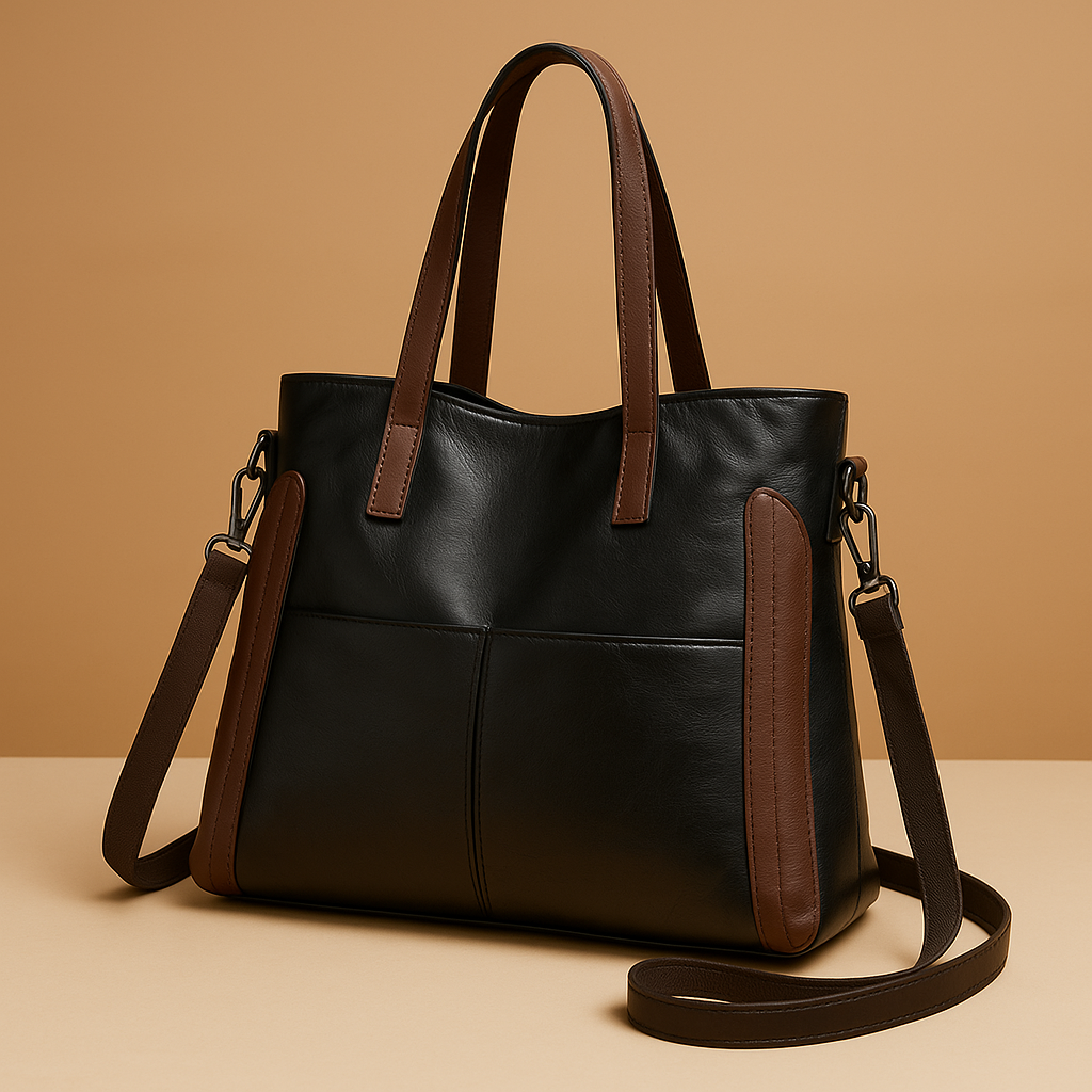 Penelope™ | Two-Tone Leather Tote