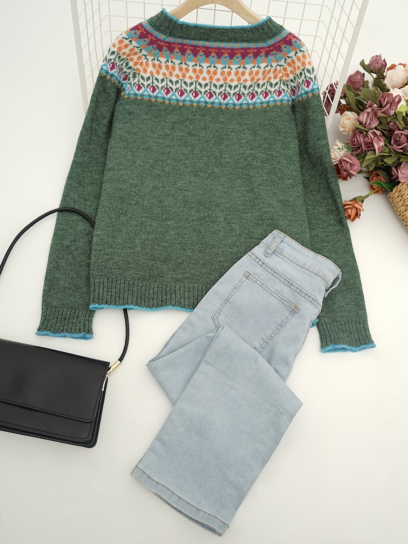 Margaux™ | Casual Patterned Sweater 1