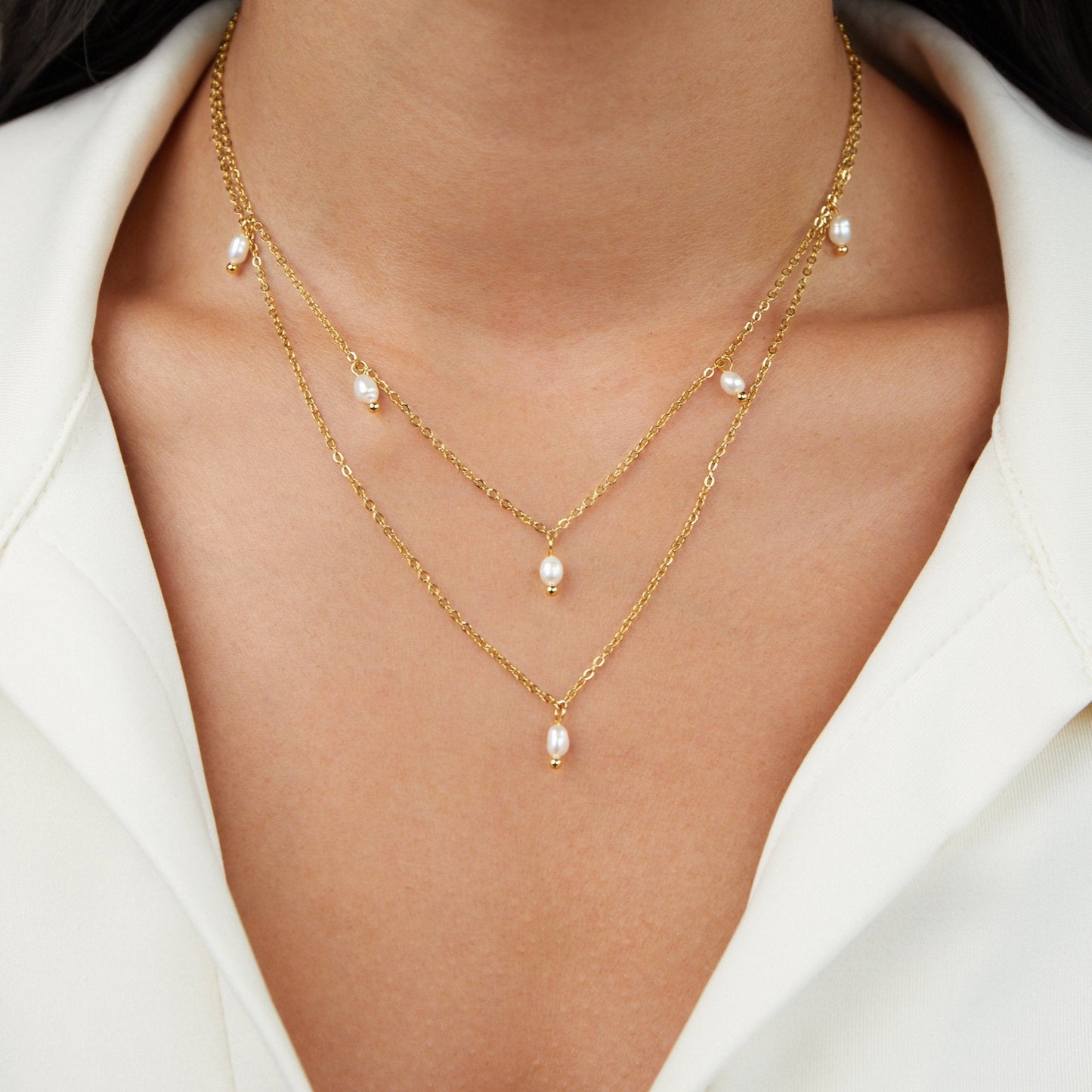 Margaux™ | Chic necklace with pearls 0