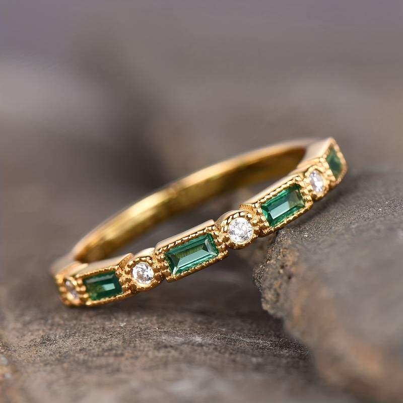 Mia™ | Gold ring with colored stones 0