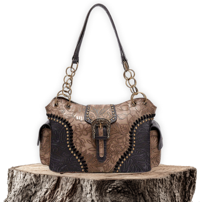 Margaret™ | Embossed Leather Tote Bag