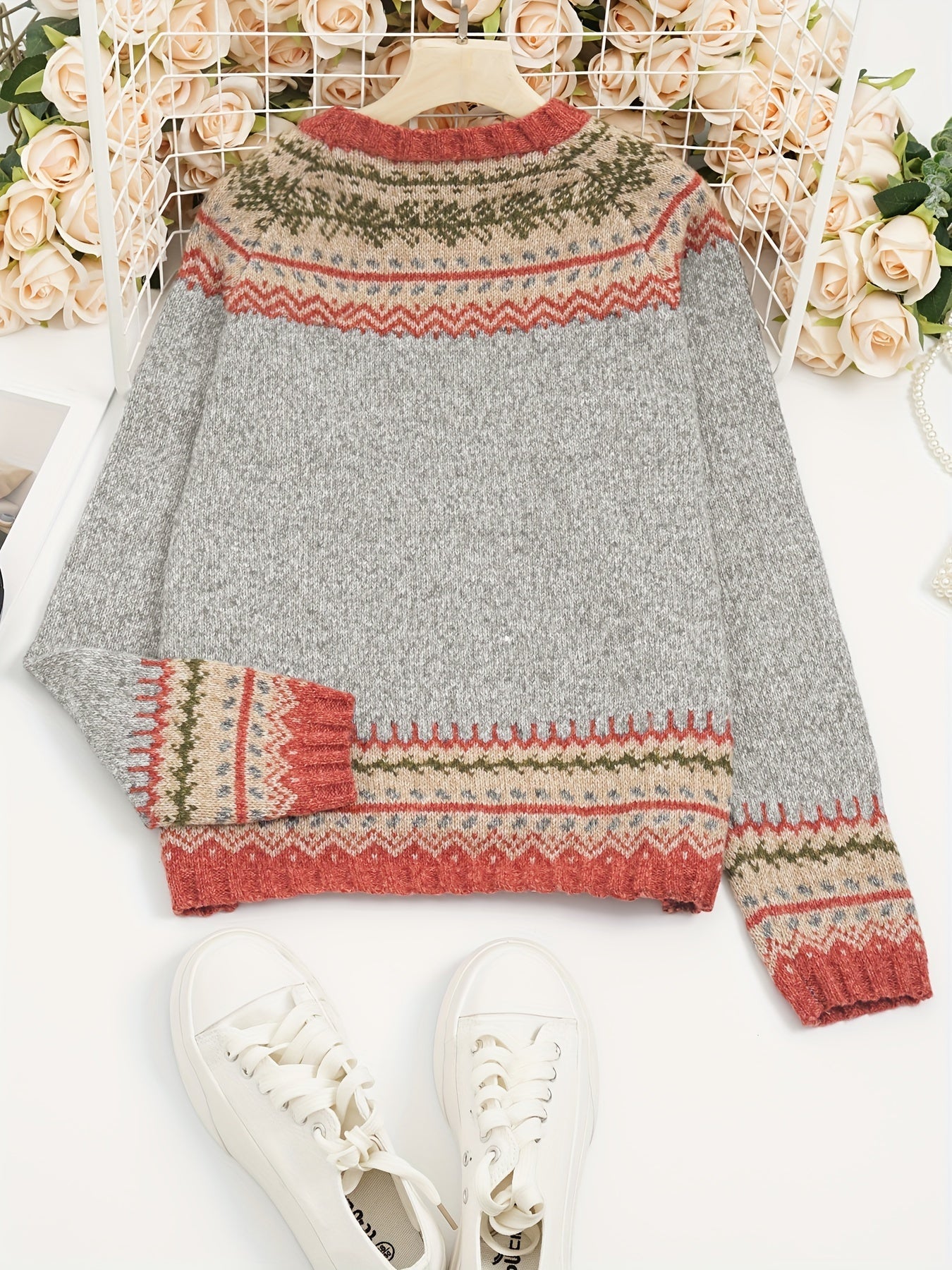 Rosalie™ | Scandinavian Round Neck Sweater 1