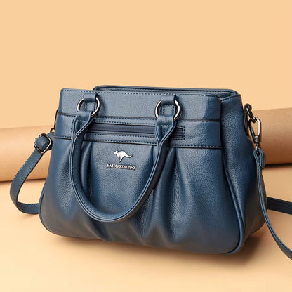 Josephine™ | Pleated Leather Satchel
