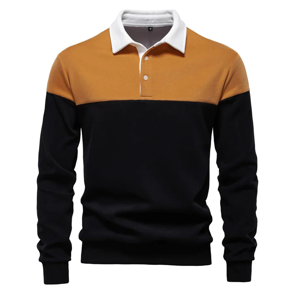 Sébastien™ | Two-Tone Contrast Polo Shirt 9