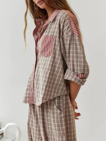 Sophie™ | Two-piece plaid pyjamas 0