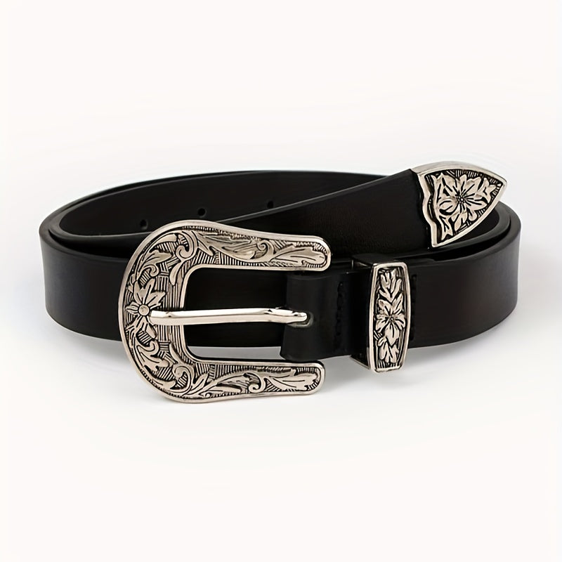 Katherine™ | Vintage Carved Buckle Belt