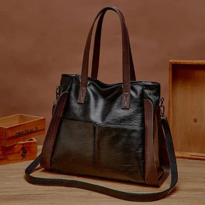 Penelope™ | Two-Tone Leather Tote