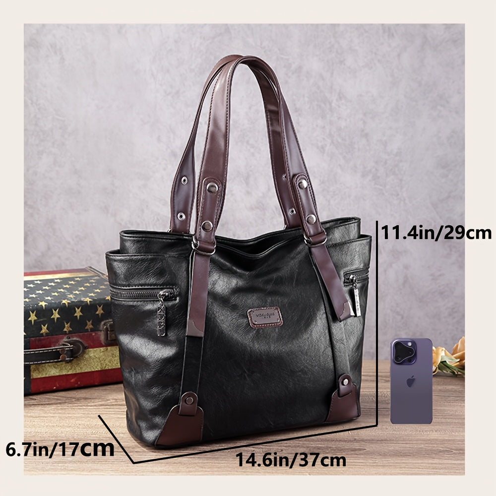 Beatrice™ | Classic Leather Shopping Bag