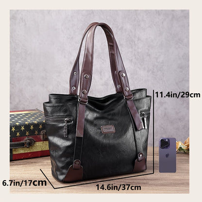 Beatrice™ | Classic Leather Shopping Bag