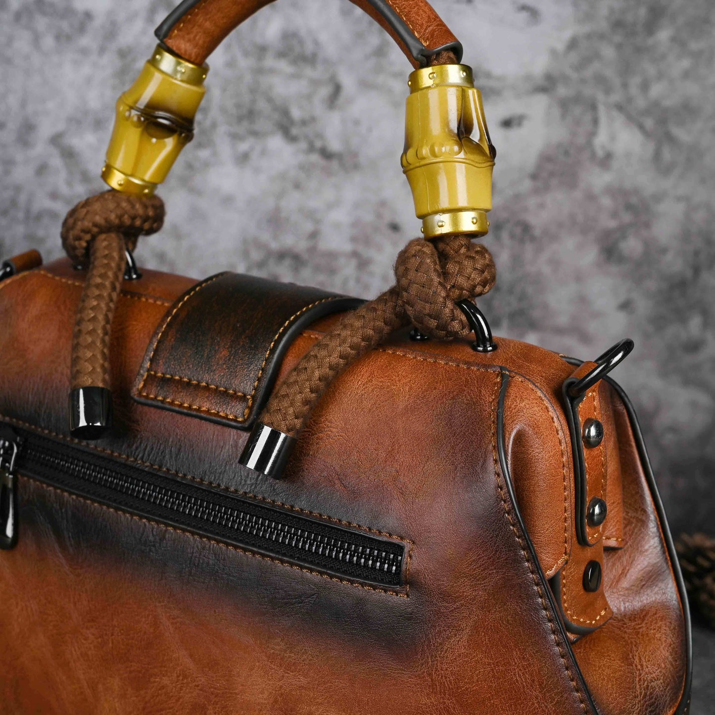 Charlotte™ | Floral Leather Handbag