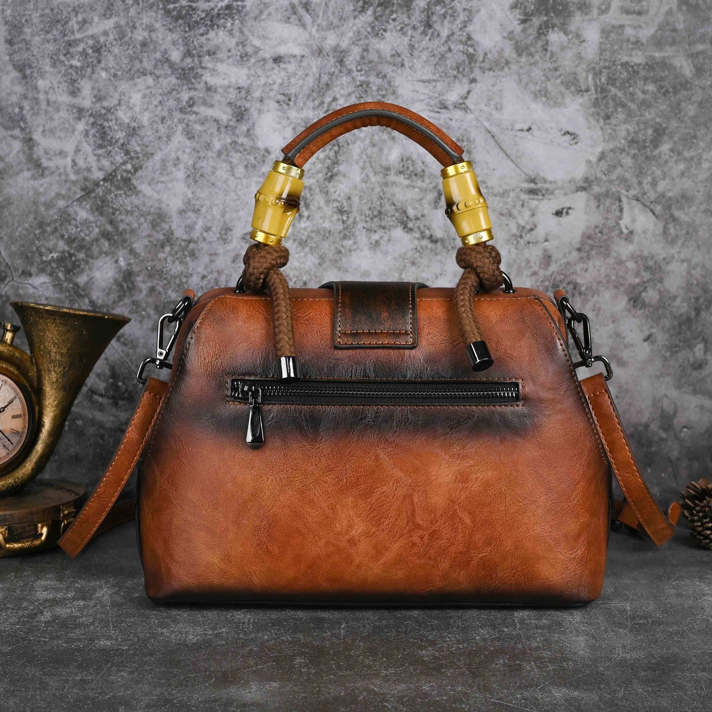 Charlotte™ | Floral Leather Handbag