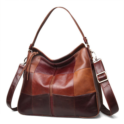 Ada™ | Colorblock Leather Shoulder Bag