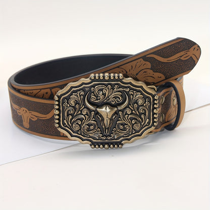 Caroline™ | Vintage Bull Head Western Belt