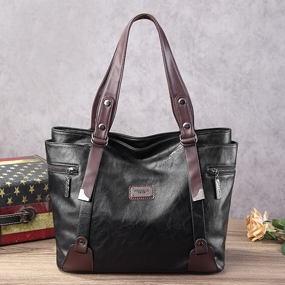 Beatrice™ | Classic Leather Shopping Bag